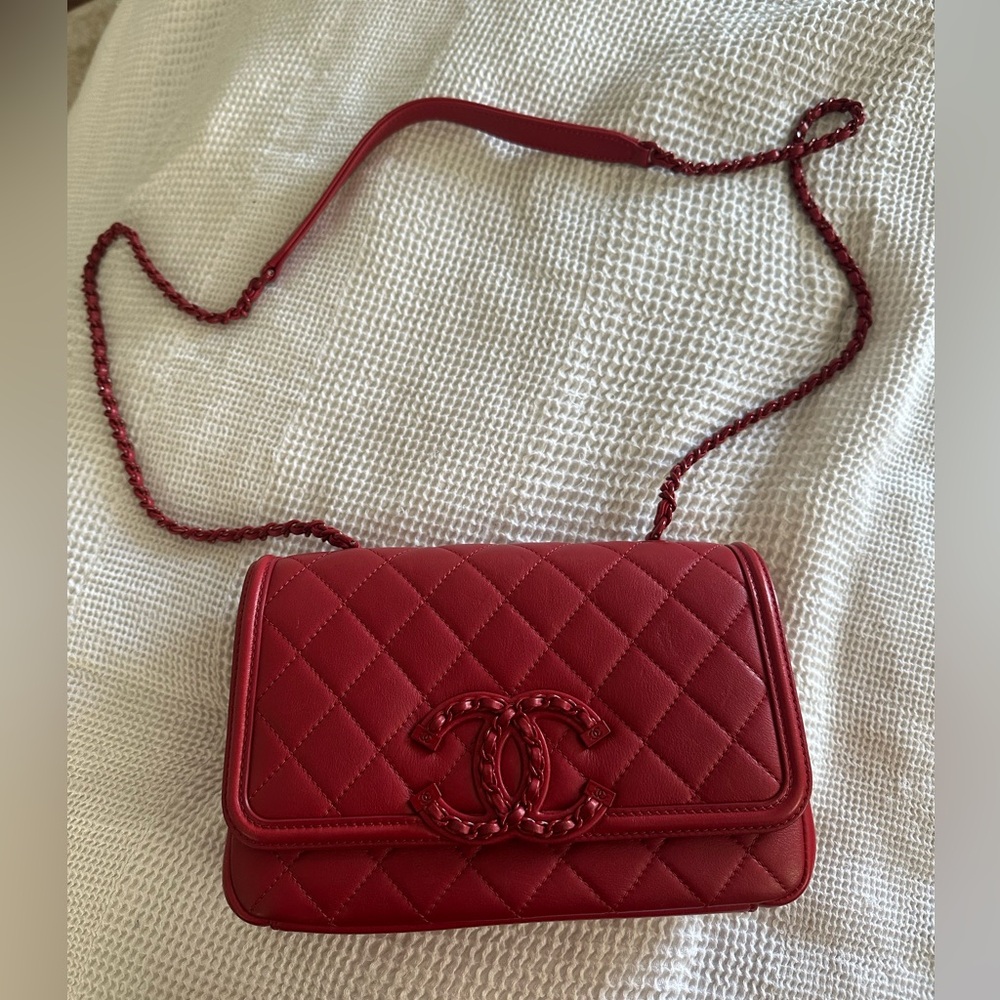 Rare all red Chanel bag